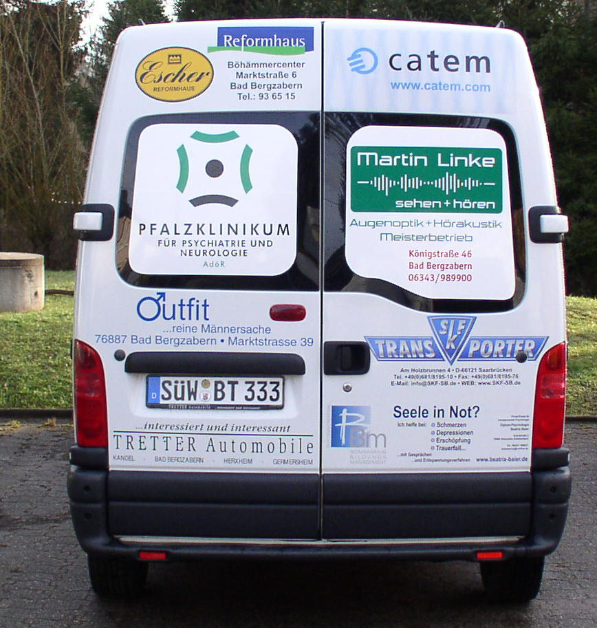 Tafel Bus hinten